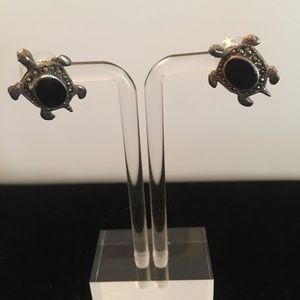 Sterling Silver Turtle Stud Earrings